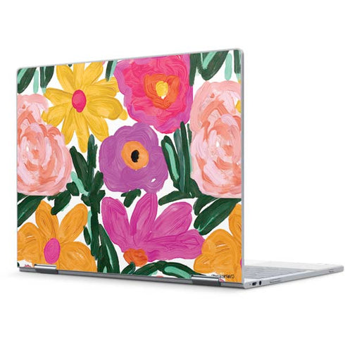 Bouffants and Broken Hearts Painterly Garden Pixelbook Skin